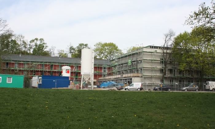 Erweiterte Rohbauarbeiten Studentenwohnheim Biederstein durch die Firma innovo Bau